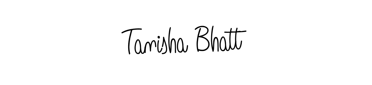 Tanisha Bhatt stylish signature style. Best Handwritten Sign (Angelique-Rose-font-FFP) for my name. Handwritten Signature Collection Ideas for my name Tanisha Bhatt. Tanisha Bhatt signature style 5 images and pictures png