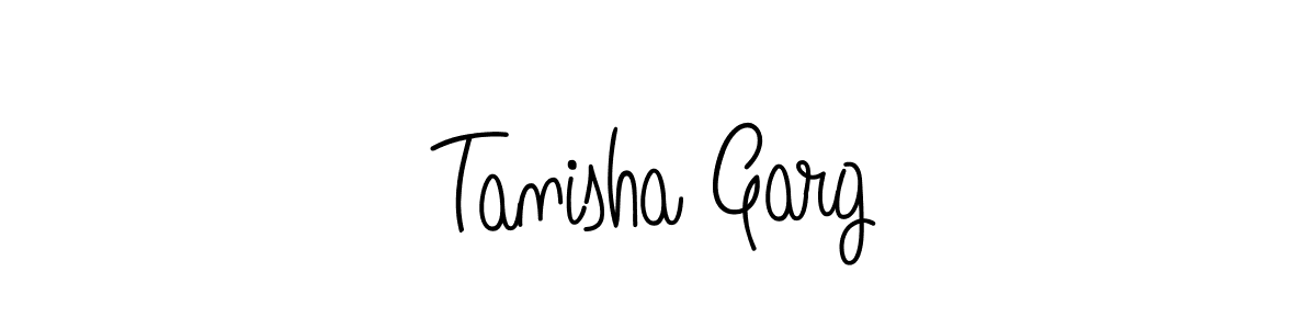 You should practise on your own different ways (Angelique-Rose-font-FFP) to write your name (Tanisha Garg) in signature. don't let someone else do it for you. Tanisha Garg signature style 5 images and pictures png