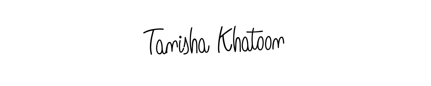Create a beautiful signature design for name Tanisha Khatoon. With this signature (Angelique-Rose-font-FFP) fonts, you can make a handwritten signature for free. Tanisha Khatoon signature style 5 images and pictures png