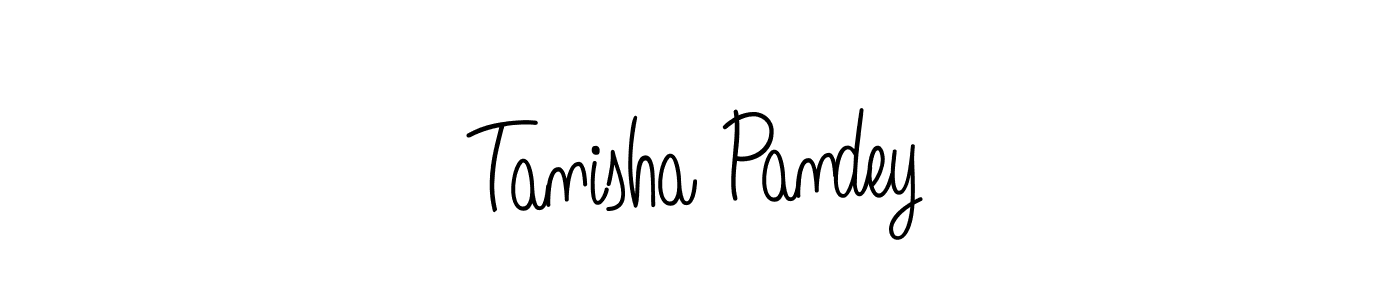 How to make Tanisha Pandey name signature. Use Angelique-Rose-font-FFP style for creating short signs online. This is the latest handwritten sign. Tanisha Pandey signature style 5 images and pictures png