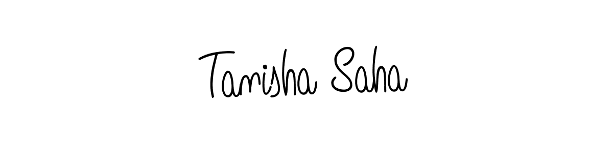 Design your own signature with our free online signature maker. With this signature software, you can create a handwritten (Angelique-Rose-font-FFP) signature for name Tanisha Saha. Tanisha Saha signature style 5 images and pictures png