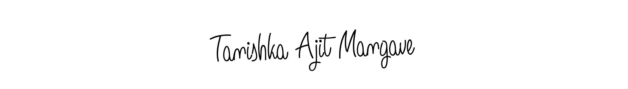 Use a signature maker to create a handwritten signature online. With this signature software, you can design (Angelique-Rose-font-FFP) your own signature for name Tanishka Ajit Mangave. Tanishka Ajit Mangave signature style 5 images and pictures png