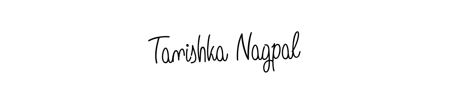 Make a beautiful signature design for name Tanishka Nagpal. With this signature (Angelique-Rose-font-FFP) style, you can create a handwritten signature for free. Tanishka Nagpal signature style 5 images and pictures png