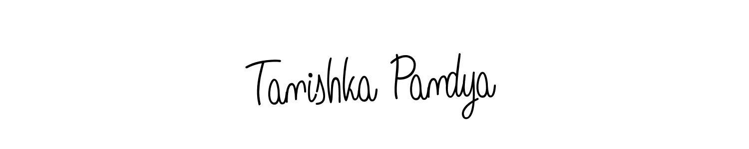 Design your own signature with our free online signature maker. With this signature software, you can create a handwritten (Angelique-Rose-font-FFP) signature for name Tanishka Pandya. Tanishka Pandya signature style 5 images and pictures png