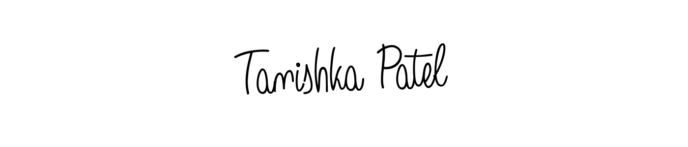 Tanishka Patel stylish signature style. Best Handwritten Sign (Angelique-Rose-font-FFP) for my name. Handwritten Signature Collection Ideas for my name Tanishka Patel. Tanishka Patel signature style 5 images and pictures png