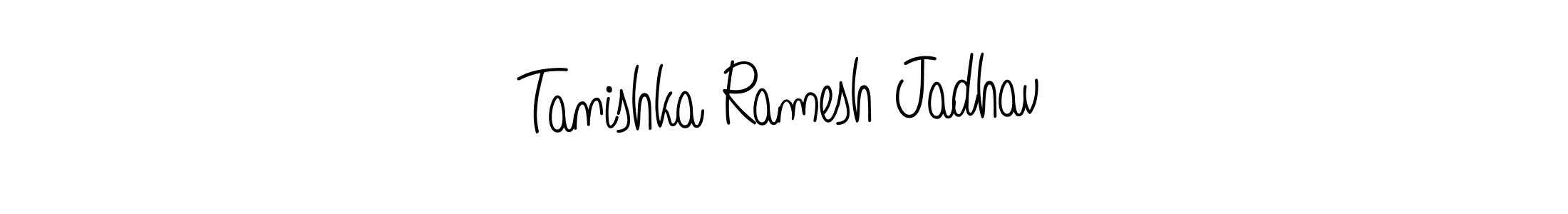 Make a beautiful signature design for name Tanishka Ramesh Jadhav. With this signature (Angelique-Rose-font-FFP) style, you can create a handwritten signature for free. Tanishka Ramesh Jadhav signature style 5 images and pictures png