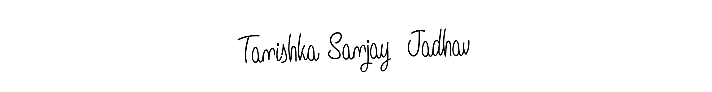 This is the best signature style for the Tanishka Sanjay  Jadhav name. Also you like these signature font (Angelique-Rose-font-FFP). Mix name signature. Tanishka Sanjay  Jadhav signature style 5 images and pictures png