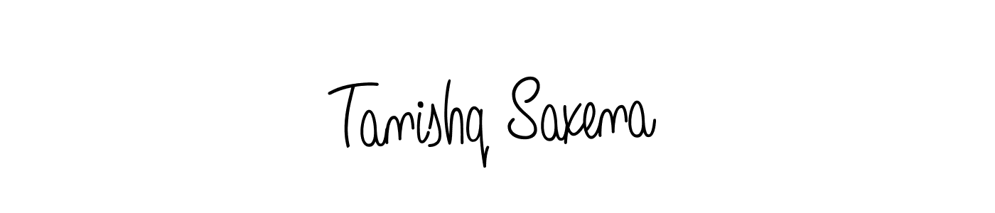 How to make Tanishq Saxena name signature. Use Angelique-Rose-font-FFP style for creating short signs online. This is the latest handwritten sign. Tanishq Saxena signature style 5 images and pictures png