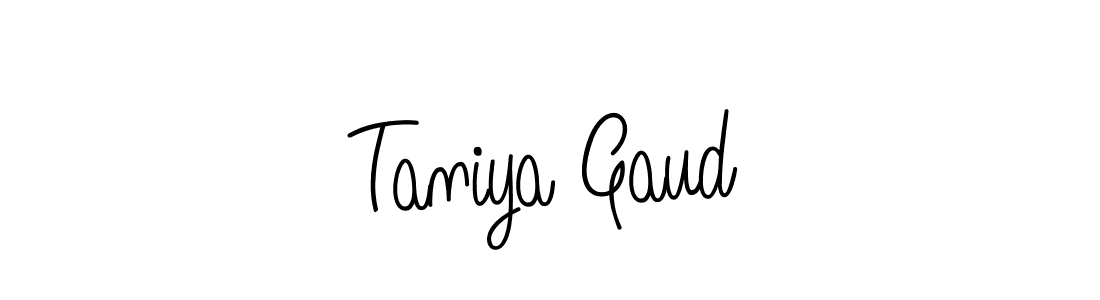 Make a beautiful signature design for name Taniya Gaud. With this signature (Angelique-Rose-font-FFP) style, you can create a handwritten signature for free. Taniya Gaud signature style 5 images and pictures png