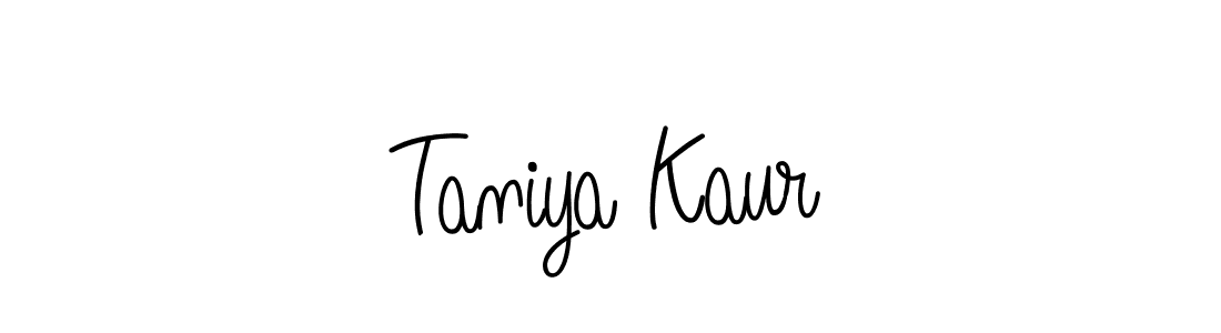 Design your own signature with our free online signature maker. With this signature software, you can create a handwritten (Angelique-Rose-font-FFP) signature for name Taniya Kaur. Taniya Kaur signature style 5 images and pictures png