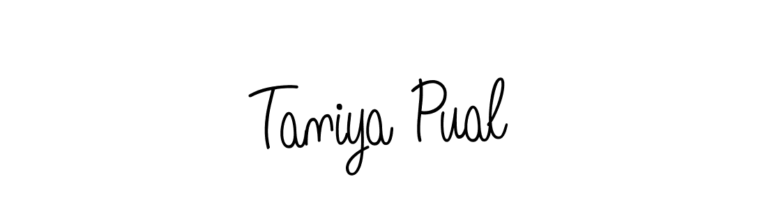 You should practise on your own different ways (Angelique-Rose-font-FFP) to write your name (Taniya Pual) in signature. don't let someone else do it for you. Taniya Pual signature style 5 images and pictures png