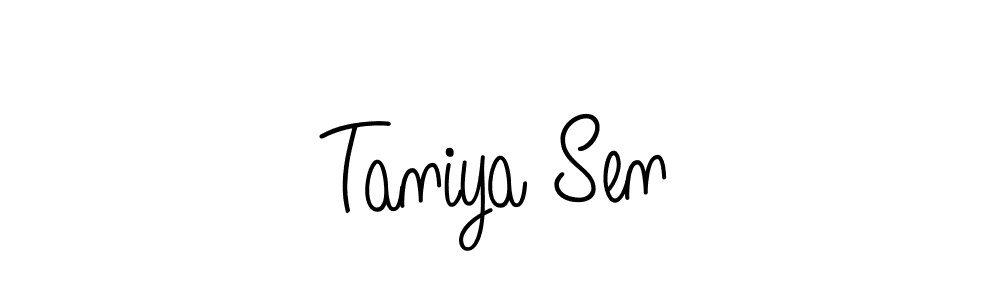 Taniya Sen stylish signature style. Best Handwritten Sign (Angelique-Rose-font-FFP) for my name. Handwritten Signature Collection Ideas for my name Taniya Sen. Taniya Sen signature style 5 images and pictures png