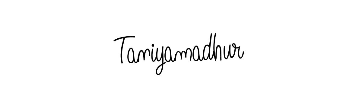 Make a beautiful signature design for name Taniyamadhur. With this signature (Angelique-Rose-font-FFP) style, you can create a handwritten signature for free. Taniyamadhur signature style 5 images and pictures png