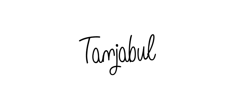 How to make Tanjabul name signature. Use Angelique-Rose-font-FFP style for creating short signs online. This is the latest handwritten sign. Tanjabul signature style 5 images and pictures png