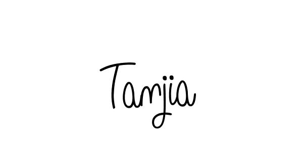 Make a beautiful signature design for name Tanjia. With this signature (Angelique-Rose-font-FFP) style, you can create a handwritten signature for free. Tanjia signature style 5 images and pictures png