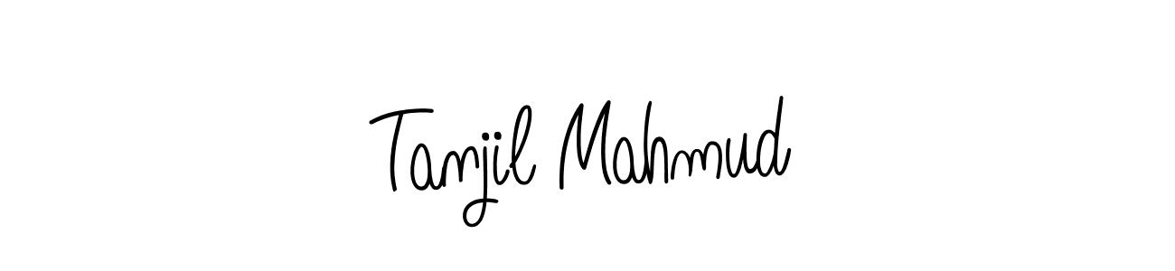 You should practise on your own different ways (Angelique-Rose-font-FFP) to write your name (Tanjil Mahmud) in signature. don't let someone else do it for you. Tanjil Mahmud signature style 5 images and pictures png