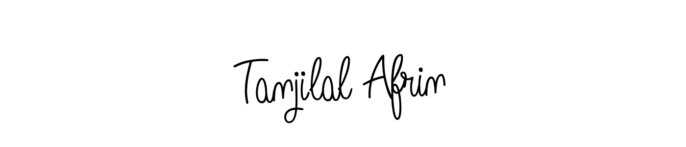 Use a signature maker to create a handwritten signature online. With this signature software, you can design (Angelique-Rose-font-FFP) your own signature for name Tanjilal Afrin. Tanjilal Afrin signature style 5 images and pictures png