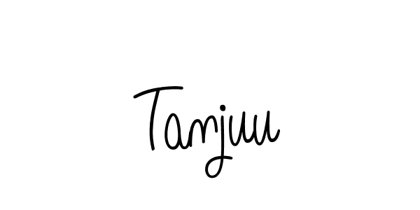 Tanjuu stylish signature style. Best Handwritten Sign (Angelique-Rose-font-FFP) for my name. Handwritten Signature Collection Ideas for my name Tanjuu. Tanjuu signature style 5 images and pictures png