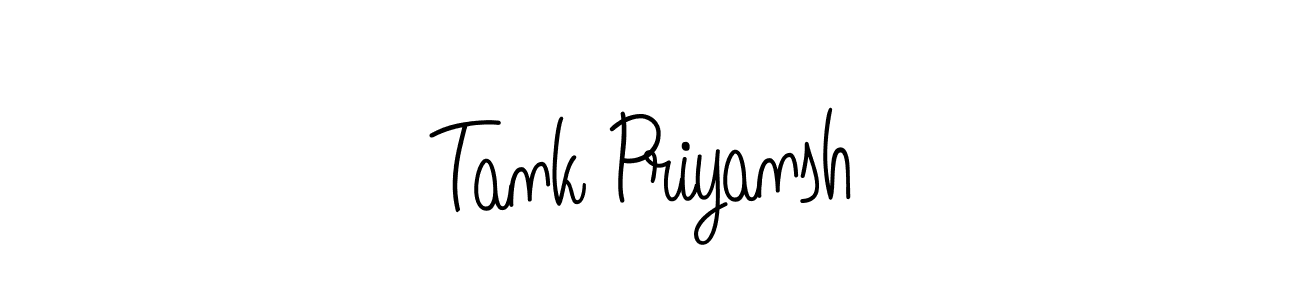 Design your own signature with our free online signature maker. With this signature software, you can create a handwritten (Angelique-Rose-font-FFP) signature for name Tank Priyansh. Tank Priyansh signature style 5 images and pictures png