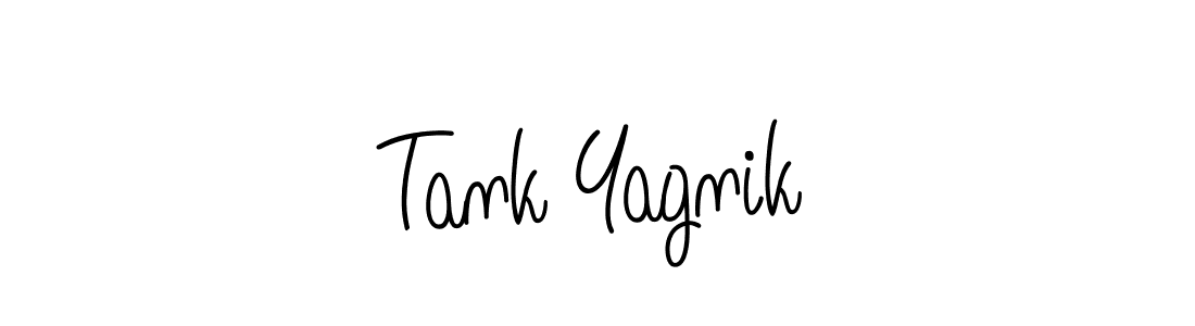 The best way (Angelique-Rose-font-FFP) to make a short signature is to pick only two or three words in your name. The name Tank Yagnik include a total of six letters. For converting this name. Tank Yagnik signature style 5 images and pictures png