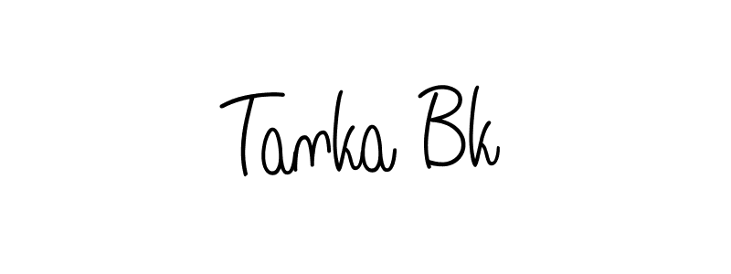 The best way (Angelique-Rose-font-FFP) to make a short signature is to pick only two or three words in your name. The name Tanka Bk include a total of six letters. For converting this name. Tanka Bk signature style 5 images and pictures png
