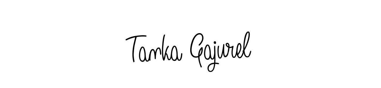 Use a signature maker to create a handwritten signature online. With this signature software, you can design (Angelique-Rose-font-FFP) your own signature for name Tanka Gajurel. Tanka Gajurel signature style 5 images and pictures png