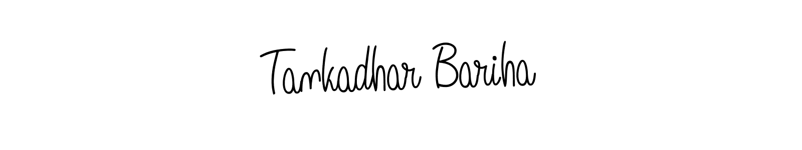 Create a beautiful signature design for name Tankadhar Bariha. With this signature (Angelique-Rose-font-FFP) fonts, you can make a handwritten signature for free. Tankadhar Bariha signature style 5 images and pictures png