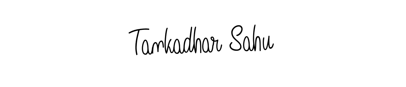How to make Tankadhar Sahu name signature. Use Angelique-Rose-font-FFP style for creating short signs online. This is the latest handwritten sign. Tankadhar Sahu signature style 5 images and pictures png