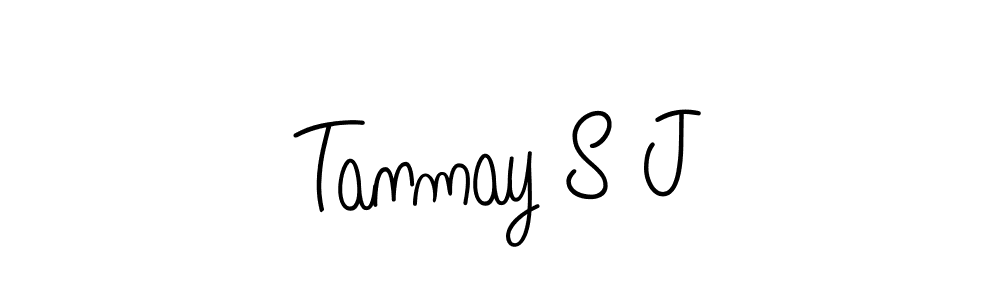 How to make Tanmay S J name signature. Use Angelique-Rose-font-FFP style for creating short signs online. This is the latest handwritten sign. Tanmay S J signature style 5 images and pictures png