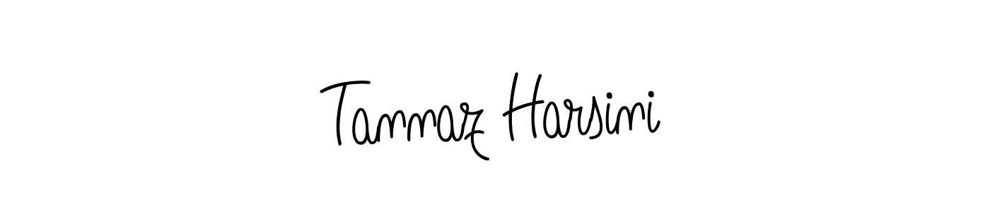 How to make Tannaz Harsini signature? Angelique-Rose-font-FFP is a professional autograph style. Create handwritten signature for Tannaz Harsini name. Tannaz Harsini signature style 5 images and pictures png