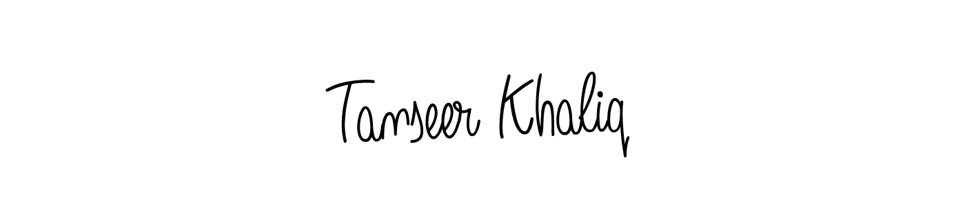 Tanseer Khaliq stylish signature style. Best Handwritten Sign (Angelique-Rose-font-FFP) for my name. Handwritten Signature Collection Ideas for my name Tanseer Khaliq. Tanseer Khaliq signature style 5 images and pictures png