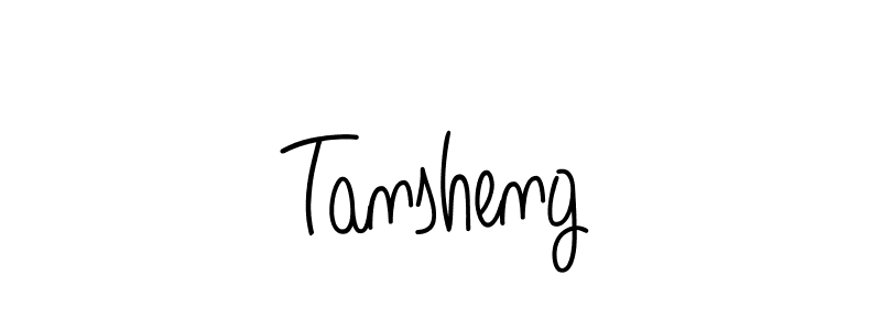 You should practise on your own different ways (Angelique-Rose-font-FFP) to write your name (Tansheng) in signature. don't let someone else do it for you. Tansheng signature style 5 images and pictures png