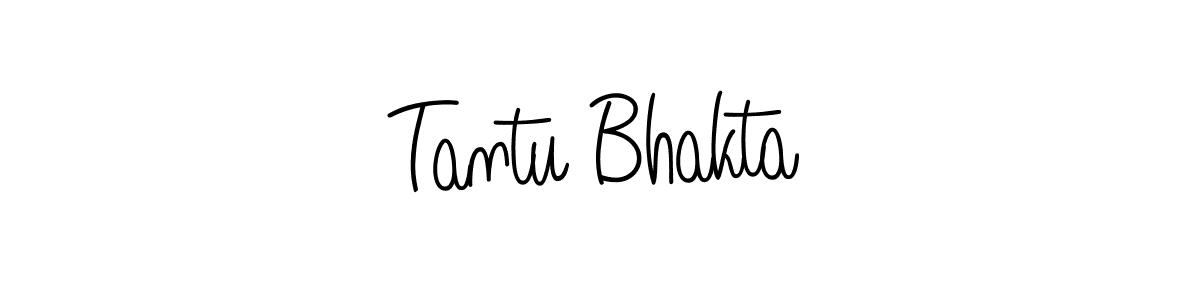 You should practise on your own different ways (Angelique-Rose-font-FFP) to write your name (Tantu Bhakta) in signature. don't let someone else do it for you. Tantu Bhakta signature style 5 images and pictures png