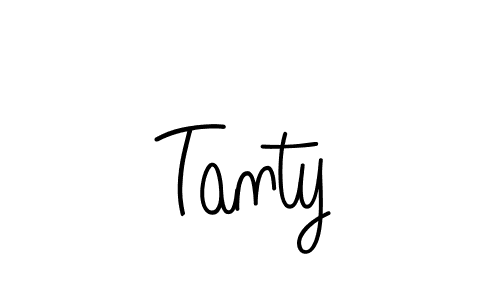 Design your own signature with our free online signature maker. With this signature software, you can create a handwritten (Angelique-Rose-font-FFP) signature for name Tanty. Tanty signature style 5 images and pictures png