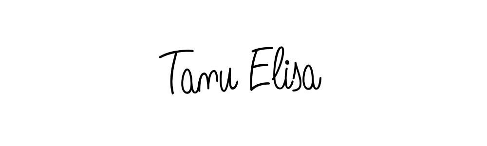 The best way (Angelique-Rose-font-FFP) to make a short signature is to pick only two or three words in your name. The name Tanu Elisa include a total of six letters. For converting this name. Tanu Elisa signature style 5 images and pictures png