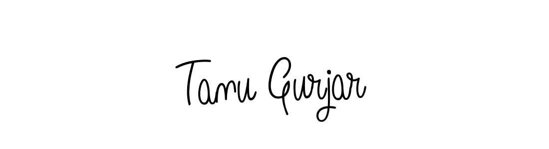Tanu Gurjar stylish signature style. Best Handwritten Sign (Angelique-Rose-font-FFP) for my name. Handwritten Signature Collection Ideas for my name Tanu Gurjar. Tanu Gurjar signature style 5 images and pictures png
