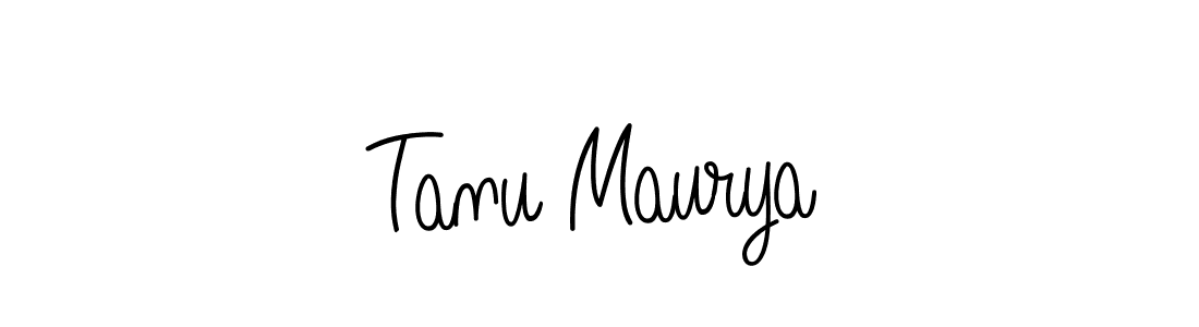 The best way (Angelique-Rose-font-FFP) to make a short signature is to pick only two or three words in your name. The name Tanu Maurya include a total of six letters. For converting this name. Tanu Maurya signature style 5 images and pictures png
