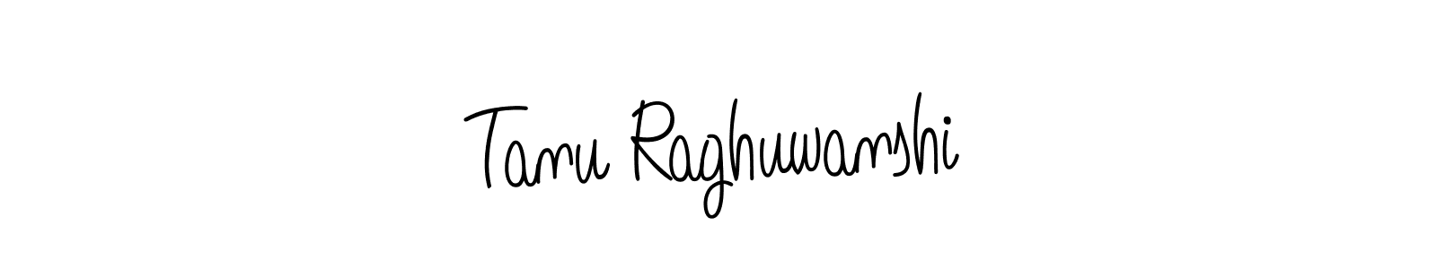 Make a beautiful signature design for name Tanu Raghuwanshi. With this signature (Angelique-Rose-font-FFP) style, you can create a handwritten signature for free. Tanu Raghuwanshi signature style 5 images and pictures png