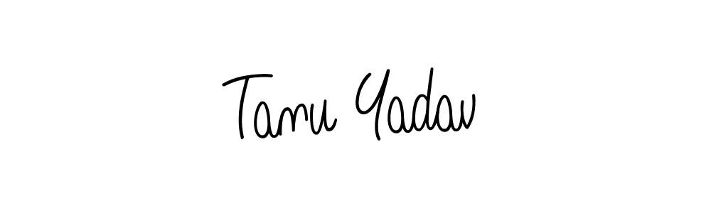Make a beautiful signature design for name Tanu Yadav. With this signature (Angelique-Rose-font-FFP) style, you can create a handwritten signature for free. Tanu Yadav signature style 5 images and pictures png
