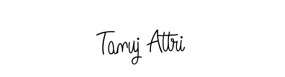 Tanuj Attri stylish signature style. Best Handwritten Sign (Angelique-Rose-font-FFP) for my name. Handwritten Signature Collection Ideas for my name Tanuj Attri. Tanuj Attri signature style 5 images and pictures png