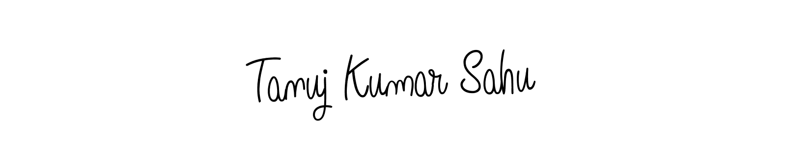 You should practise on your own different ways (Angelique-Rose-font-FFP) to write your name (Tanuj Kumar Sahu) in signature. don't let someone else do it for you. Tanuj Kumar Sahu signature style 5 images and pictures png