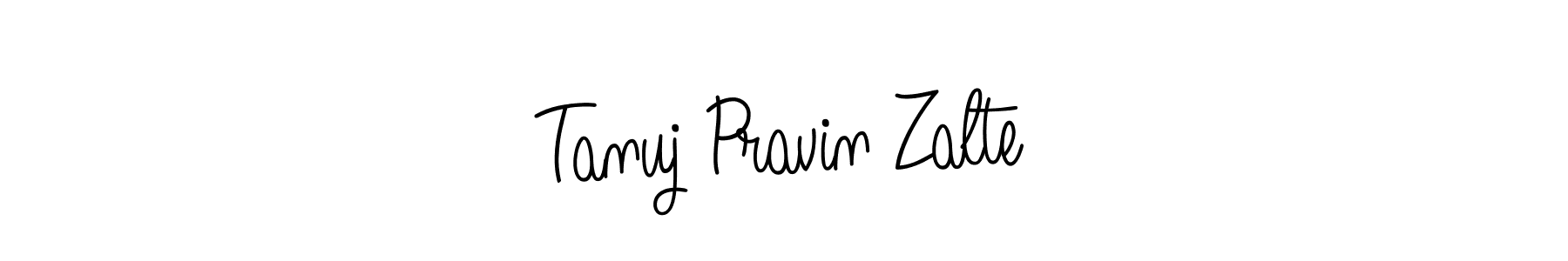 Use a signature maker to create a handwritten signature online. With this signature software, you can design (Angelique-Rose-font-FFP) your own signature for name Tanuj Pravin Zalte. Tanuj Pravin Zalte signature style 5 images and pictures png