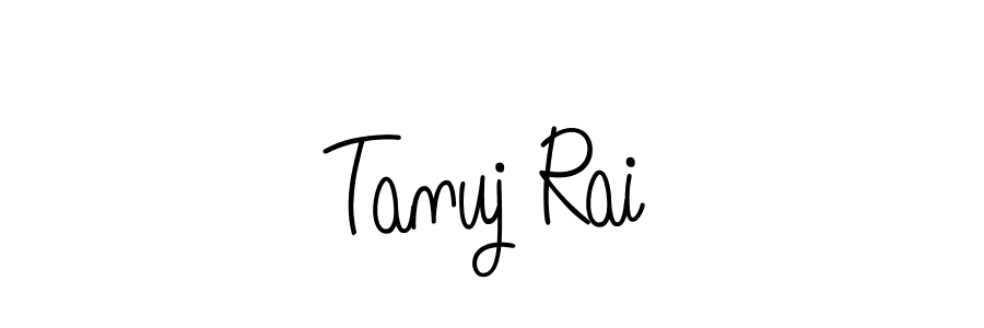 You should practise on your own different ways (Angelique-Rose-font-FFP) to write your name (Tanuj Rai) in signature. don't let someone else do it for you. Tanuj Rai signature style 5 images and pictures png