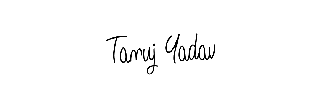 Use a signature maker to create a handwritten signature online. With this signature software, you can design (Angelique-Rose-font-FFP) your own signature for name Tanuj Yadav. Tanuj Yadav signature style 5 images and pictures png