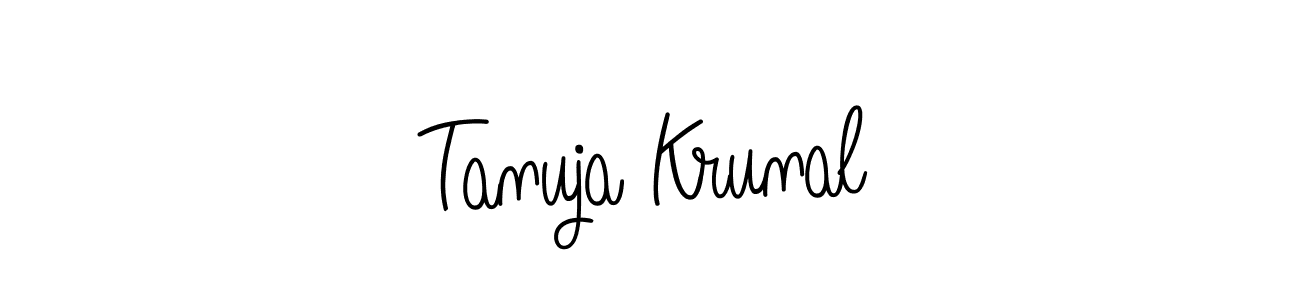 Check out images of Autograph of Tanuja Krunal name. Actor Tanuja Krunal Signature Style. Angelique-Rose-font-FFP is a professional sign style online. Tanuja Krunal signature style 5 images and pictures png