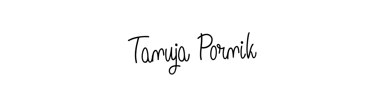 How to Draw Tanuja Pornik signature style? Angelique-Rose-font-FFP is a latest design signature styles for name Tanuja Pornik. Tanuja Pornik signature style 5 images and pictures png