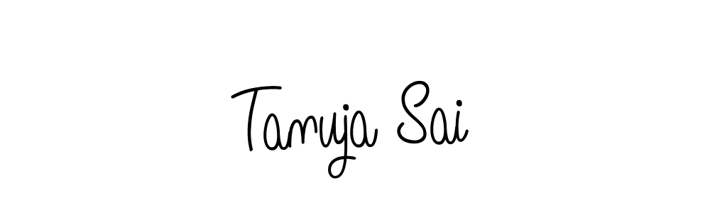 Make a beautiful signature design for name Tanuja Sai. With this signature (Angelique-Rose-font-FFP) style, you can create a handwritten signature for free. Tanuja Sai signature style 5 images and pictures png