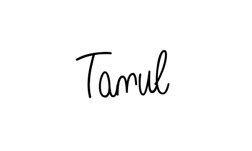 How to make Tanul name signature. Use Angelique-Rose-font-FFP style for creating short signs online. This is the latest handwritten sign. Tanul signature style 5 images and pictures png