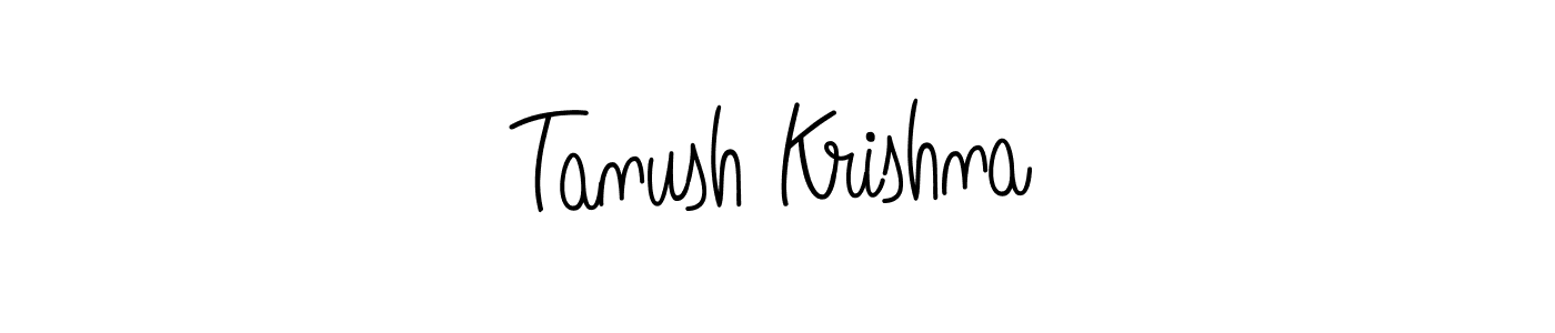 Make a beautiful signature design for name Tanush Krishna. With this signature (Angelique-Rose-font-FFP) style, you can create a handwritten signature for free. Tanush Krishna signature style 5 images and pictures png