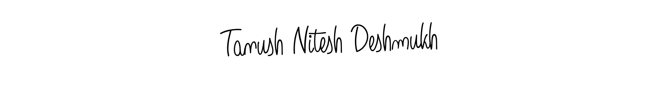 Make a short Tanush Nitesh Deshmukh signature style. Manage your documents anywhere anytime using Angelique-Rose-font-FFP. Create and add eSignatures, submit forms, share and send files easily. Tanush Nitesh Deshmukh signature style 5 images and pictures png